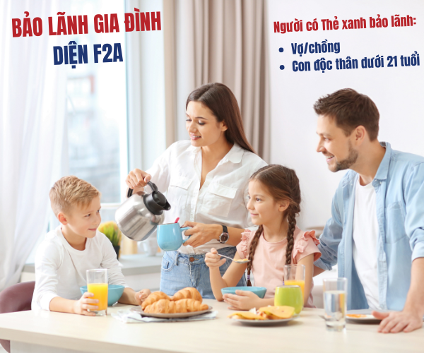 ĐỊNH CƯ MỸ DIỆN BẢO LÃNH F2A 